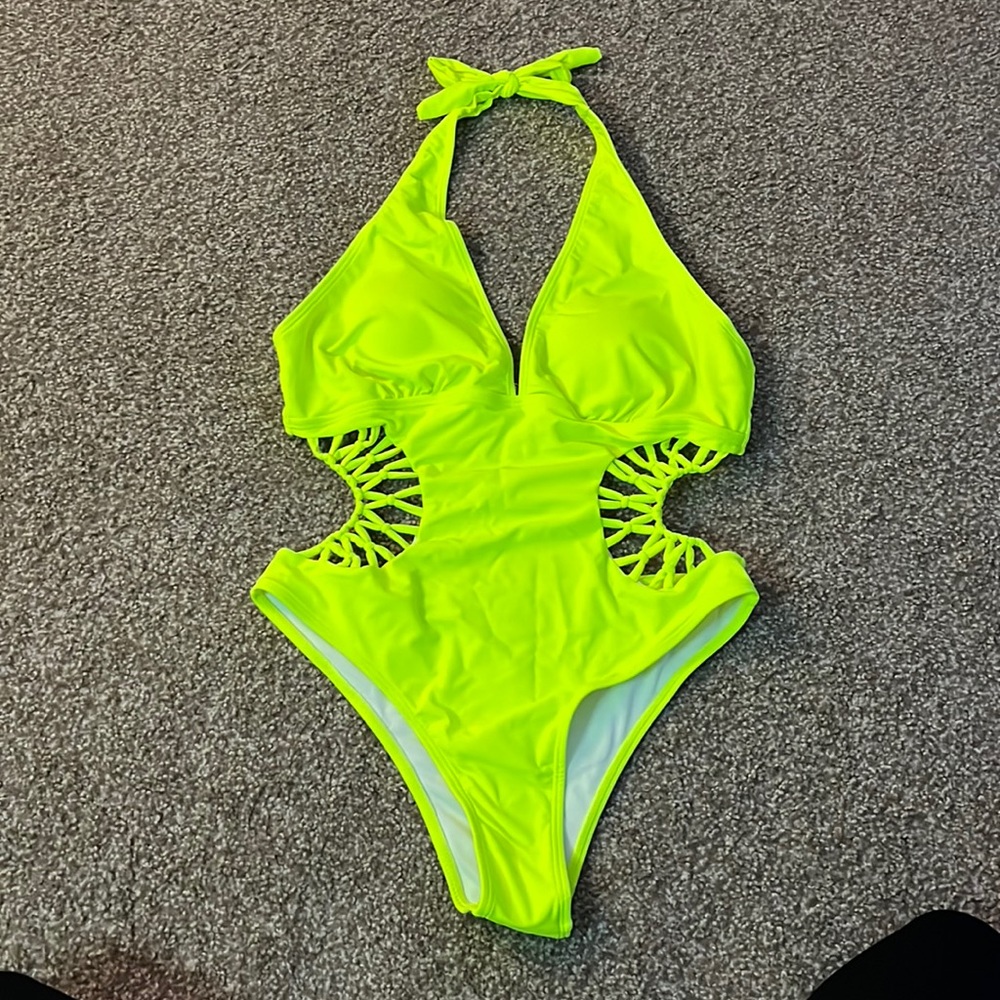 Neon Green One Piece Swimsuit